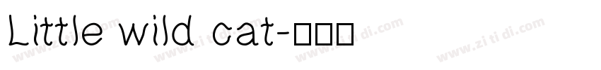 Little wild cat字体转换